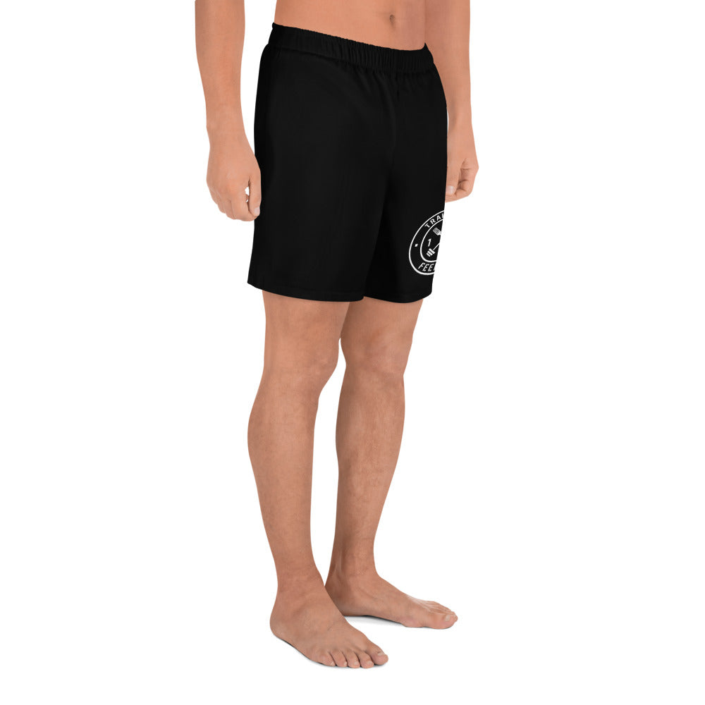 T1F1 Logo Men's Athletic Shorts (BLK/WHT)